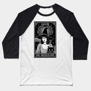 Salem 1692 - You Missed One - Halloween Witch Trials Tarot Card Baseball T-Shirt